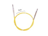 Тросик для съемных укороченных спиц SmartStix, длина 20см (готовая длина спиц 40см), желтый Knit Pro